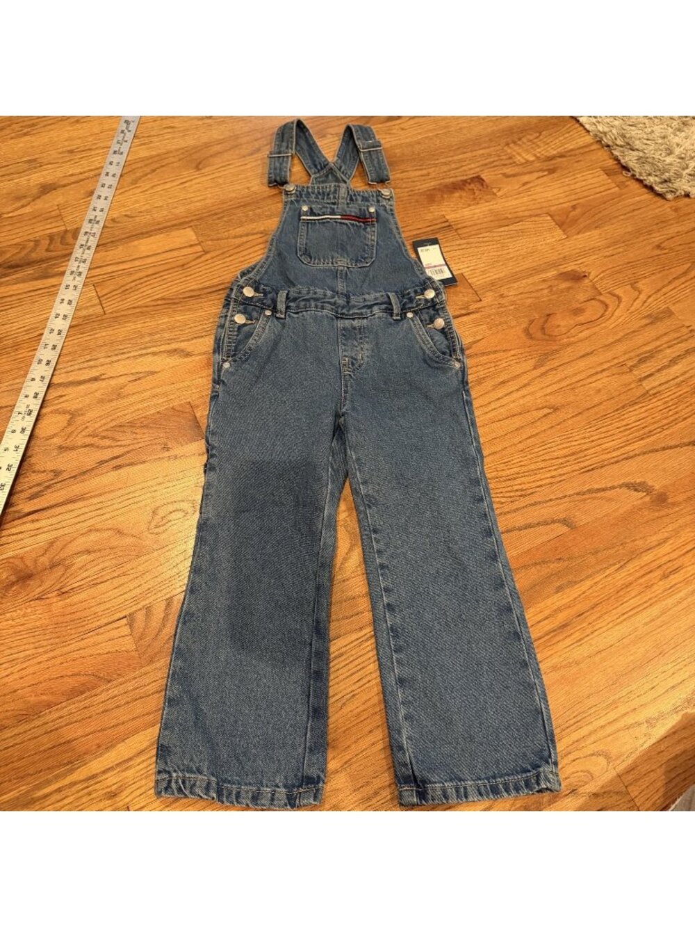 TOMMY HILFIGER GIRLS SIZE 6 DENIM OVERALLS NEW